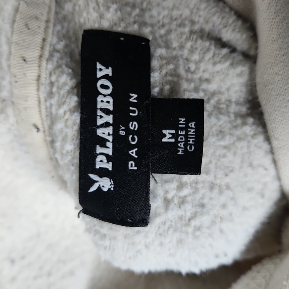 Playboy Pacsun hoodie women's medium M off white 2020 Playboy International - Picture 9 of 10